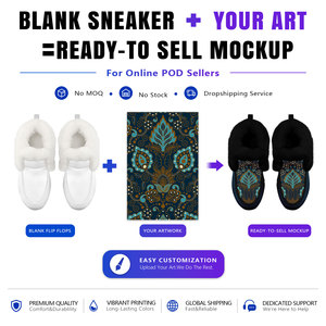 Bottes décontractées tendance pour hommes 2026, respirantes, à motifs floraux ethniques, et chaussures courtes en peluche pour femmes, idéales pour le dropshipping |   FN064-26020260627 - Product Image 1