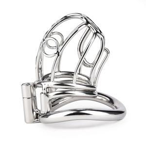 Dispositivo de Castidad Masculino FRRK 304 de Acero Inoxidable, Jaula para Pene con Candado de Metal PA, Jaula de Bondage para Pene, Juguetes Sexuales para Hombres - Product Image 3