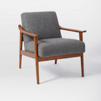 Fauteuil de Salon Design Moderne en Velours et Cuir – Chaise de Loisirs Luxueuse