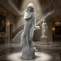 Sculpture de déesse classique en marbre blanc massif sur mesure - Art figuratif grec-romain personnalisé, fabriqué sur commande avec livraison mondiale