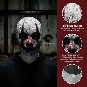 หน้ากากโจ๊กเกอร์แบบเต็มหน้า ลายตัวตลกสยองขวัญ สำหรับงานเบิร์นแมน คอสเพลย์ ปาร์ตี้ แต่งกายวันหยุดสุดหลอน - Product Image 2