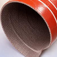Tuyau de ventilation flexible en tissu de fibre de verre et silicone, résistant à la chaleur 600°C, avec spirale en fil d'acier et double loquet à came