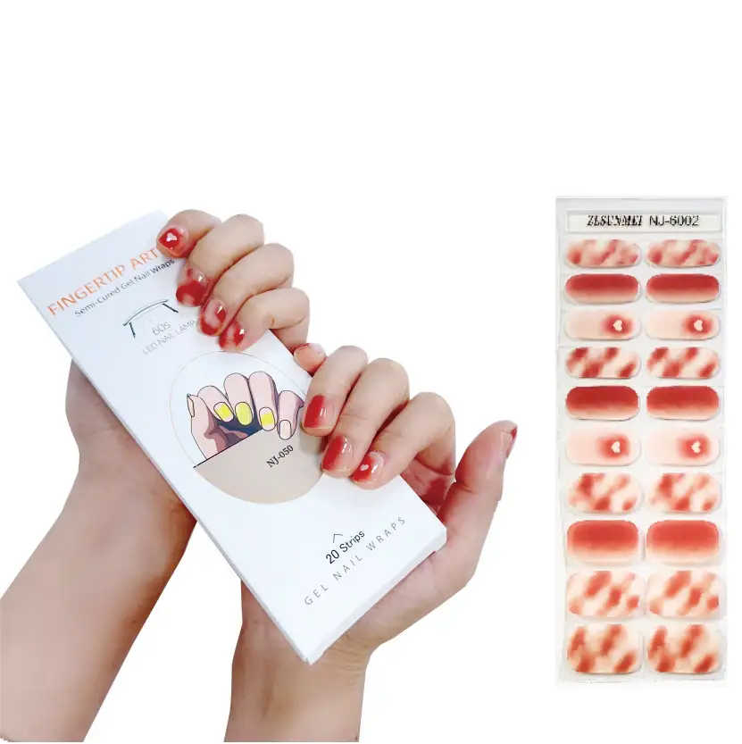 Autocollant pour ongles en gel semi-durci Ensemble UV Autocollants pour ongles en gel semi-durci Autocollants pour ongles en gel de Noël