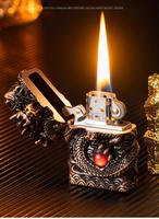2025 luxe Dragon feu briquet moderne gaufrage conception Offre Spéciale en gros kérosène briquet Dragon briquet