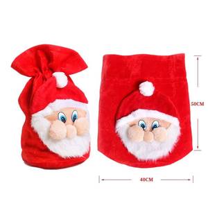 Hot Sale Wholesale Festival Performance Wear Props Santa Claus Accessories Hat Beard Bell Gift Bag Christmas Decorations - Product Image 3