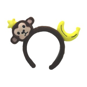 Divertida Diadema de Mono de Dibujos Animados con Plátano, Estrellas y Luna, Diadema de Felpa para Lavar la Cara, Horquilla para el Cabello para Fotos de Día del Niño y Zoológico - Product Image 1