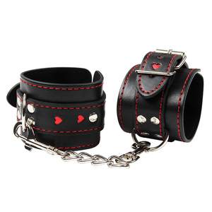 Bdsm Hart Lederen <span class=keywords><strong>Bondage</strong></span> Fetisj Slaaf Handboeien Kraag Blinddoek Seks Terughoudendheid <span class=keywords><strong>Flirt</strong></span> Set - Product Image 3