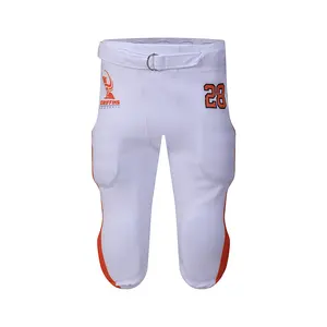 Custom Color Perfect Youth Jogging Training Padded American Football Pants With Knee Pads