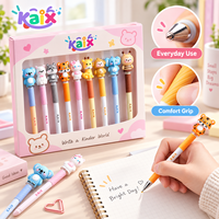 KAIX Radierbarer Gelstift 0,7mm Individuelles Logo Großhandel Niedliche Cartoon-Silikon-Kugelschreiber und Gelstifte für Kinder