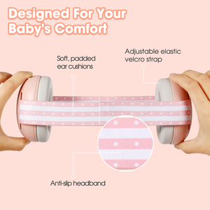 Bịt tai bé 0-3 tuổi-Bảo vệ thính giác với băng đô đàn hồi | pháo hoa, ngủ, du lịch, máy bay - Product Image 2