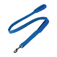 Laisse pour chien en polyester personnalisée en usine avec coussin élastique pour éviter les tractions brusques