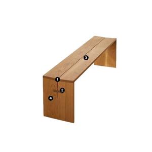 Banco largo de madera maciza de cerezo y roble rojo, muebles duraderos para comedor - Product Image 5