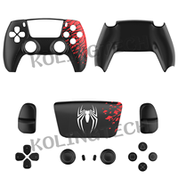 Coque avant et arrière pour manette PS5, remplacement DIY, coque personnalisée, motif araignée, plaque frontale pour manette PS5
