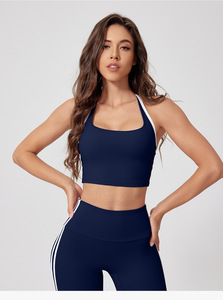 Correa ajustable Bare Feel Yoga Bra Seamless Cross Back Sports <span class=keywords><strong>Crop</strong></span> Quick Dry Medium Impact Running Gym <span class=keywords><strong>Top</strong></span> Mujeres - Product Image 5