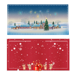 New Hình Chữ Nhật PVC Giả Da In Placemat Không Thấm Nước Bàn Ăn Mat Với Giáng Sinh Thiết Kế Cho Nhà Sử Dụng - Product Image 6