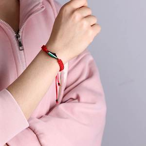 Hot-Selling Palestinian Flag <b>Bracelet</b> HandWoven Adjustable DIY Black White <b>Red</b> Green National Colors Wristband - Product Image 2