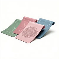 Coffret Cadeau de Luxe : Tapis de Yoga Rose en TPE 6mm Biodégradable, Sangle, Haute Adhérence, Pliable, Équipement Professionnel, Cadeau d'Entreprise