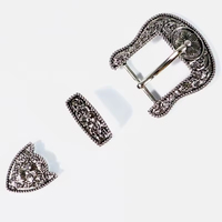 Boucle de ceinture métallique personnalisée de style western, lot de 3, 30 mm
