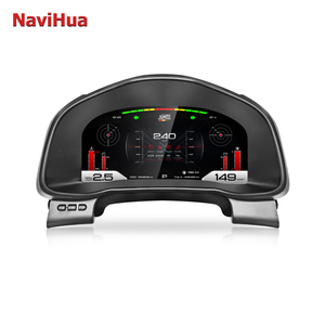 NaviHua สำหรับ <span class=keywords><strong>Honda</strong></span> Fit ปี 2014-2020 ชุดหน้าปัดดิจิตอลในรถยนต์ มาตรวัดความเร็วอัตโนมัติ จอแสดงผลแบบ Ghost Screen หน้าจอ LCD แดชบอร์ด อัพเกรดใหม่ - Product Image 3