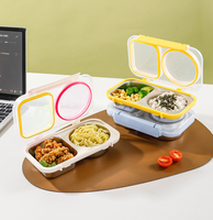 SS304 Magnetronbestendige 400ml Kinder Snackbox RVS Lunchbox Bento Box