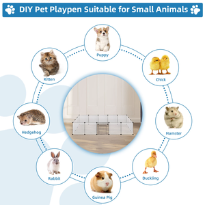 Sıcak Satış Eko Akrilik Plastik Evcil Hayvan Oyun Parkı İç Mekan Köpek Yavrusu Parkı Plastik Egzersiz Parkı Dayanıklı Evcil Hayvan Çiti - Product Image 2