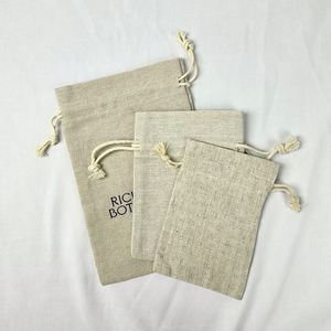 New Design Promotion 100% Jute Material <b>Drawstring</b> <b>Pouch</b> Eco-Friendly Jute Dust <b>Pouch</b> Multiple Sizes Natural Linen Jute Bag - Product Image 1