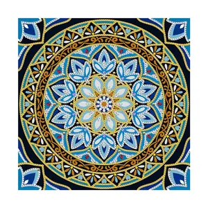 Custom DIY Mandala Religion Diamond Painting By Numbers Novel Art Of Half Drilling And Half Painting