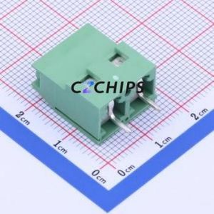 JL129-76202G01 Screw Terminal Block Through hole Component (THT),P=7.62mm Connector 1x2P 7.62mm Green Through Hole - Product Image 2