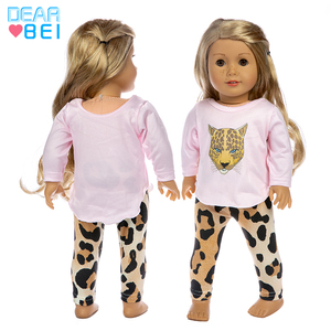 Pigiama Rosa Leopardato per Bambole da 18 Pollici e Bambole Born Doll da 43 Cm Dearbei Q-519 Accessori Giocattolo per Bambine - Product Image 2