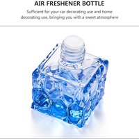 Diffuseur de parfum de voiture vide de 10ml, bouteille en verre carrée suspendue avec pendentif en bois