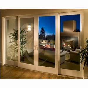 Modern ekonomik sürgülü cam güvenlik kapısı alüminyum alaşımlı çerçeve bina için cam kapi sallanan - Product Image 5