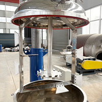 Mélangeur-disperseur hydraulique à double axe concentrique pour produits chimiques avec agitateur à cadre et grattoir mural