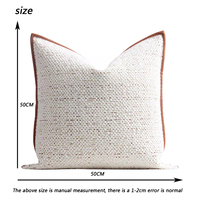 RUIYI maison couleur unie 50X50CM jeter taie d'oreiller lumière luxe coton lin Textile housse de coussin couture pour hôtel décoration
