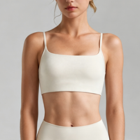 Soutien-gorge de sport sexy pour femme 2026, style débardeur de yoga, à bretelles croisées, avec bonnets semi-fixés, maintien élevé, respirant, en maille sans bretelles, Spandex/Nylon
