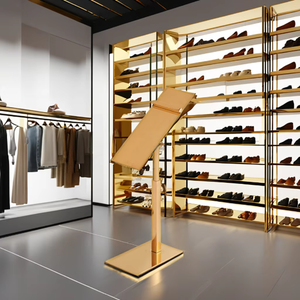 Montante per scarpe regolabile in acciaio inossidabile Design personalizzato per sandali espositore per scarpe sportive porta supporto negozio - Product Image 5