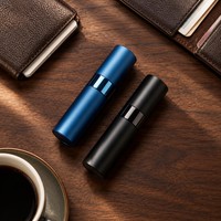 Botol Semprot Parfum Isi Ulang 10ml, Atomizer Perjalanan Portabel, Wadah Aluminium, Botol Kaca Putar, Multi Warna