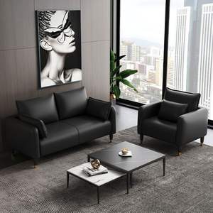 Sofá Minimalista Moderno de Una Línea, Cuadrado, Tapizado con Relleno de Espuma para Sala de Estar, Oficina, Áreas de Recepción - Product Image 3