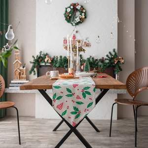 Nuovo arrivo cotone di lusso foglie stampate da tavolo matrimonio <span class=keywords><strong>Runner</strong></span> Green <span class=keywords><strong>Runner</strong></span> da tavola per arredamento - Product Image 6