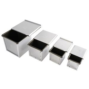 Molde para hornear pan, tostadas y pasteles, rectangular, antiadherente, de acero al carbono, con tapa, en forma de cubo de agua negro - Product Image 1