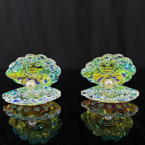 AB Tinh thể thủy tinh vỏ với ngọc trai figurine trang trí MH-D0463 - Product Image 1