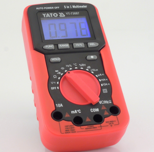 Multímetro Digital YATO YT-73087 5 en 1 con Autoajuste de Rango, Precisión Estándar, Mide Voltaje/Corriente/Resistencia 0-600V, 1 Año de Garantía - Product Image 4