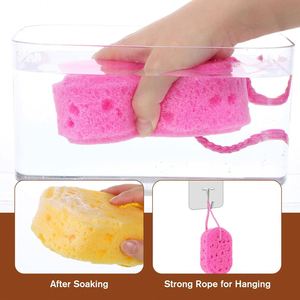 Éponge de bain ovale colorée en nid d'abeille pour le soin du corps et le nettoyage écologique, idéale pour la cuisine et la maison - Product Image 4