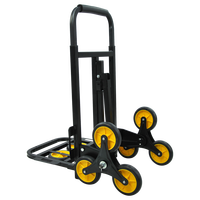 Chariot d'escalade pliable Uni-Silent 150 kg avec 10 roues et poignée réglable FHT150-6S