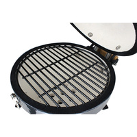 Mini barbecue Kamado de 12 pouces en noir, barbecue au charbon de bois portable pour table, pour un barbecue sans fumée