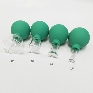 Ensemble de 4 ventouses en verre pour thérapie par ventouses, massage corporel et facial, anti-<span class=keywords><strong>cellulite</strong></span>, soulagement de la douleur - Product Image 1