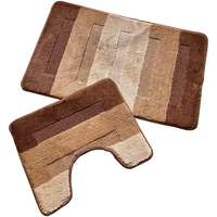 CF BHC44 ensemble de tapis de bain personnalisé 2 pièces super absorbant tapis de contour de salle de bain ensembles de tapis de toilette tapis de douche de bain antidérapant