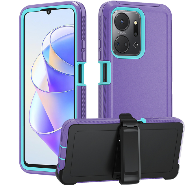 Armor Heavy Duty 3 in 1 Mobile Defender case for HuaWei Honor X7A Cell Phone Accessories Defender Rugged case