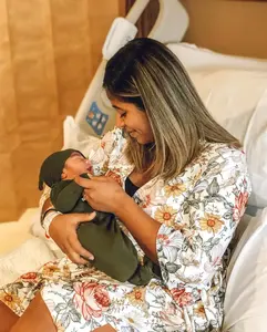 Nuevo Kimono para mujer, manta envolvente para bebé a juego, cárdigan informal <span class=keywords><strong>de</strong></span> alta calidad, vestido Floral para mujer <span class=keywords><strong>embarazada</strong></span> - Product Image 2