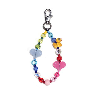 Tendance 2026 : Bracelet de téléphone portable de luxe en perles arc-en-ciel et cristal, avec design cœur et canard, en vrac - Product Image 1