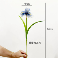 FL-577 Fleurs artificielles en PU 3D effet toucher réel, iris, haute qualité, décoration intérieure, décoration de mariage